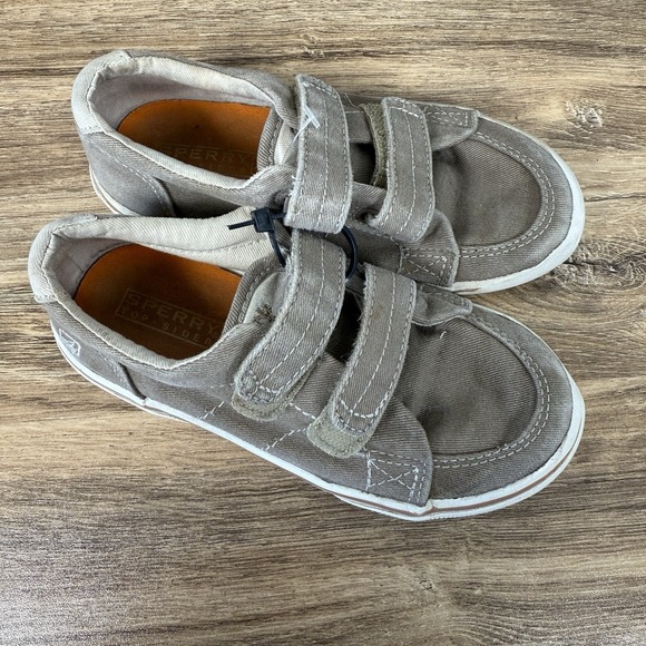 Sperry Youth Slide On Khaki Double Strap Adjustable Strap Shoe Size 10.5 - Picture 2 of 7